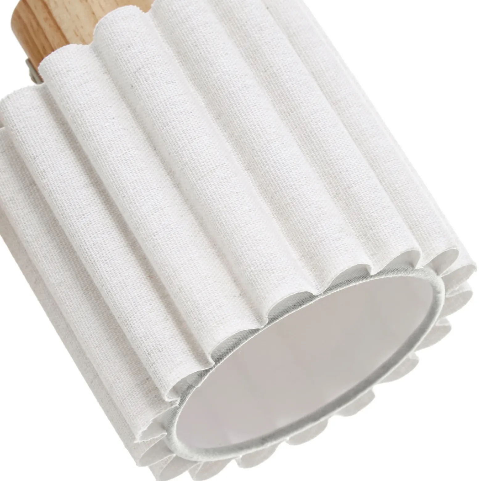 Downlight Lindby Shiloh, 3 luces, natural/beige, madera