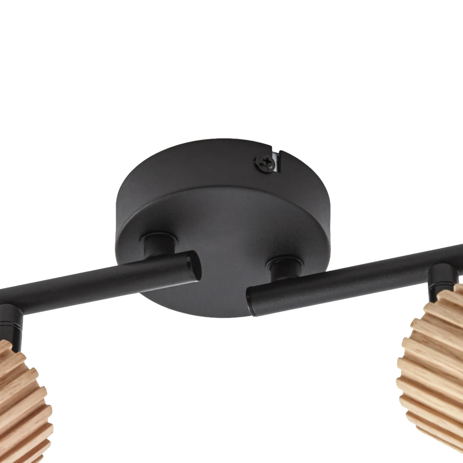 Downlight Lindby Stralino, 6 luces, 102 cm de largo, madera