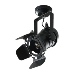Downlight Lindby Tilen, 1 luz, negro, metal, 38 cm