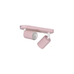 Downlight Livia, rosa, 35 cm, 2 luces, metal, GU10