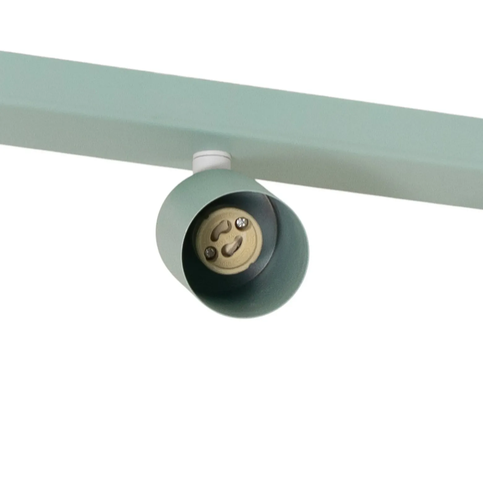 Downlight Livia, verde menta, 52 cm, 3 luces, metal, GU10