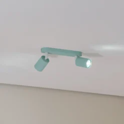 Downlight Livia, verde menta, 35 cm, 2 luces, metal, GU10