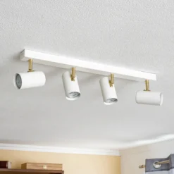 Downlight Lund en blanco, 4 luces