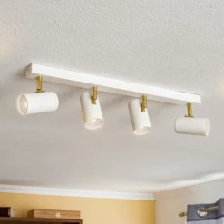 Downlight Lund en blanco, 4 luces