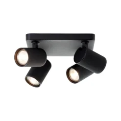 Downlight Marty, longitud 22 cm, negro arena, 4 luces.