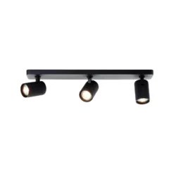 Downlight Marty, longitud 53 cm, negro arena, 3 luces.