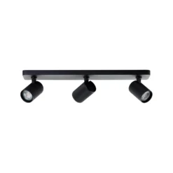Downlight Marty, longitud 53 cm, negro arena, 3 luces.