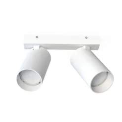 Downlight Mono II, 2 luces, blanco, 31 cm de largo, GU10