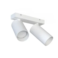 Downlight Mono II, 2 luces, blanco, 31 cm de largo, GU10