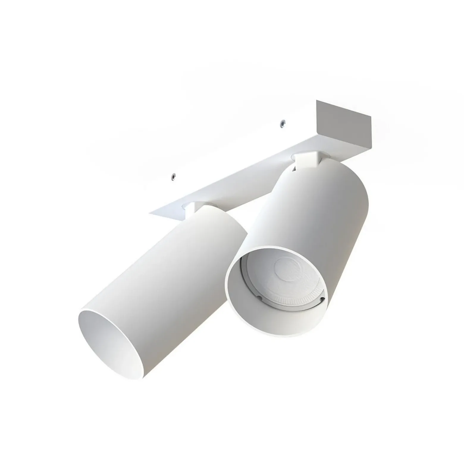 Downlight Mono II, 2 luces, blanco, 31 cm de largo, GU10