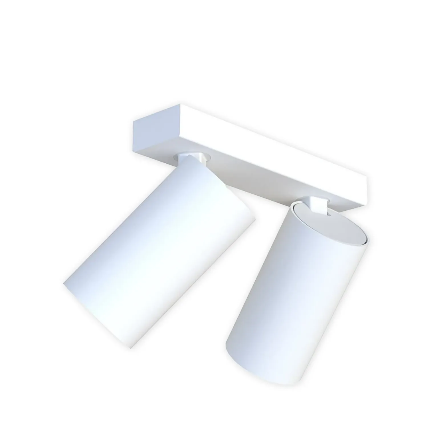 Downlight Mono II, 2 luces, blanco, 31 cm de largo, GU10