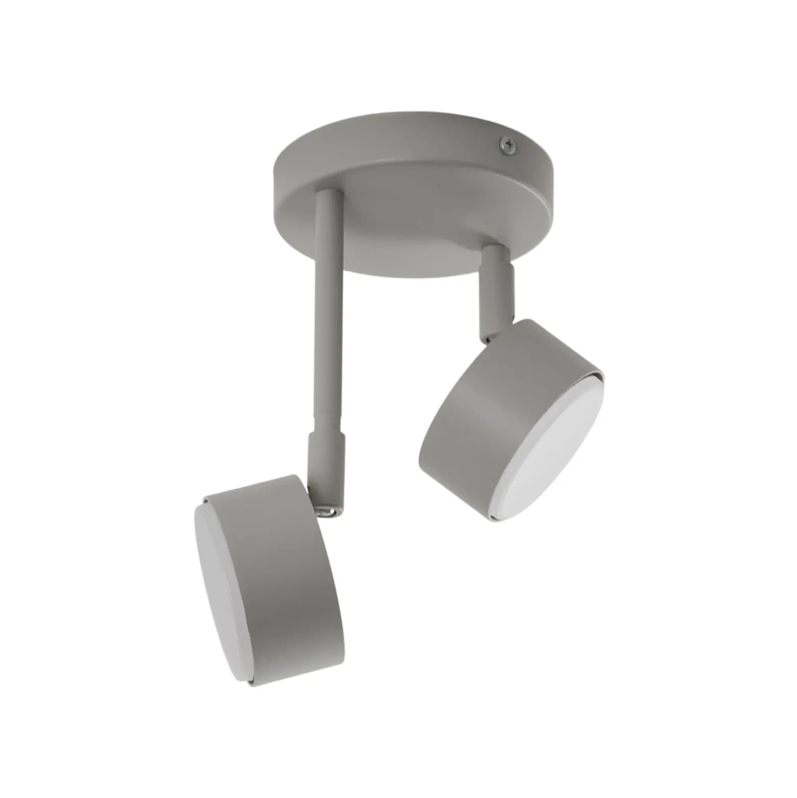 Downlight Nemo, 2 luces, gris-beige, orientable, GX53