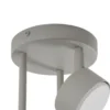 Downlight Nemo, 3 luces, gris-beige, orientable, GX53