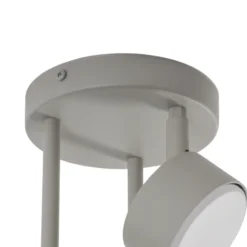 Downlight Nemo, 3 luces, gris-beige, orientable, GX53