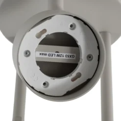Downlight Nemo, 3 luces, gris-beige, orientable, GX53