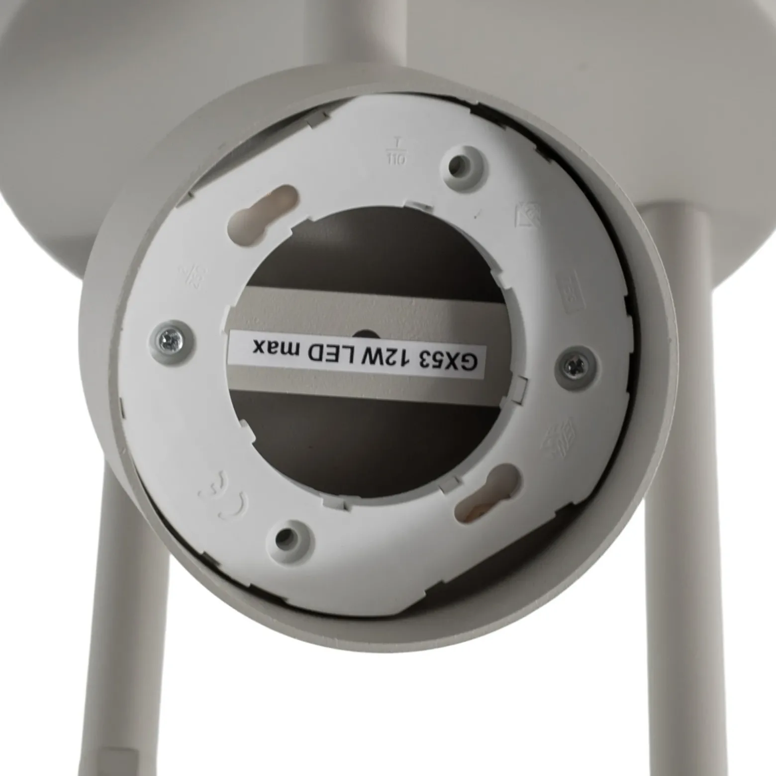 Downlight Nemo, 3 luces, gris-beige, orientable, GX53