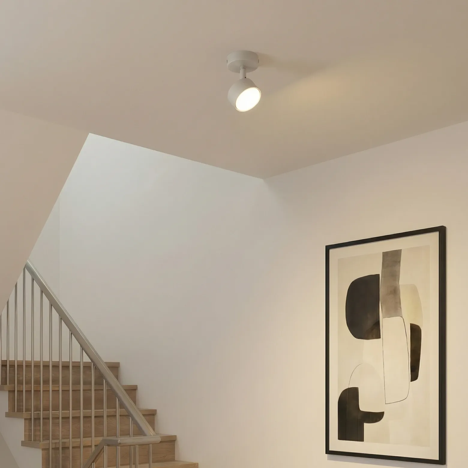 Downlight Nemo, 1 luz, gris-beige, orientable, GX53