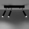 Downlight Nicanor, negro/cromo, 35 cm, 3 luces.