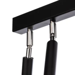 Downlight Nicanor, negro/cromo, 100 cm, 6 luces.