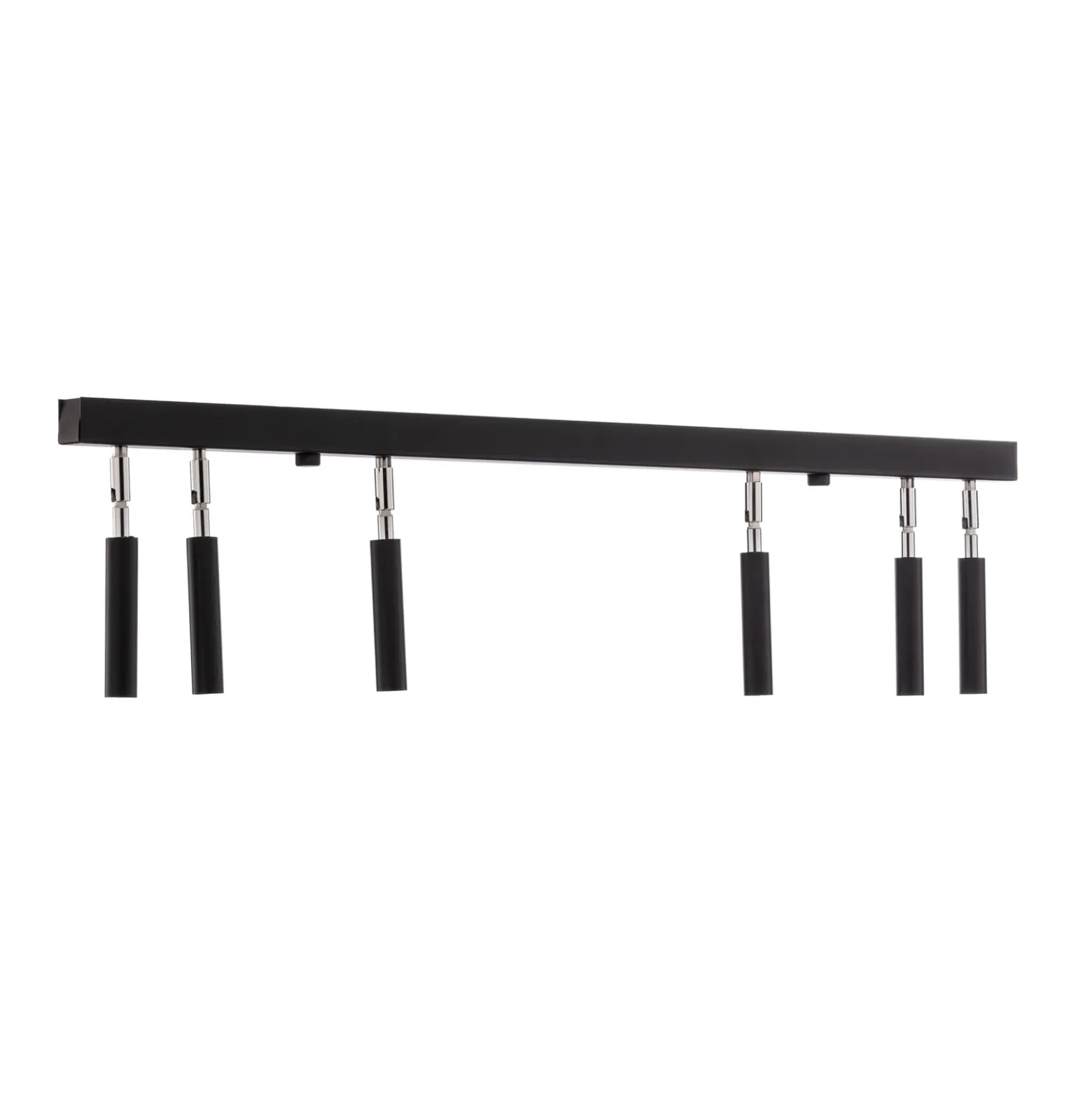 Downlight Nicanor, negro/cromo, 100 cm, 6 luces.