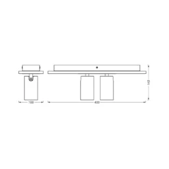 Downlight OSRAM MERCURY, blanco, 2 focos GU10-LED atenuable