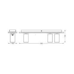 Downlight OSRAM MERCURY, blanco, 3 focos GU10-LED 927 atenuable