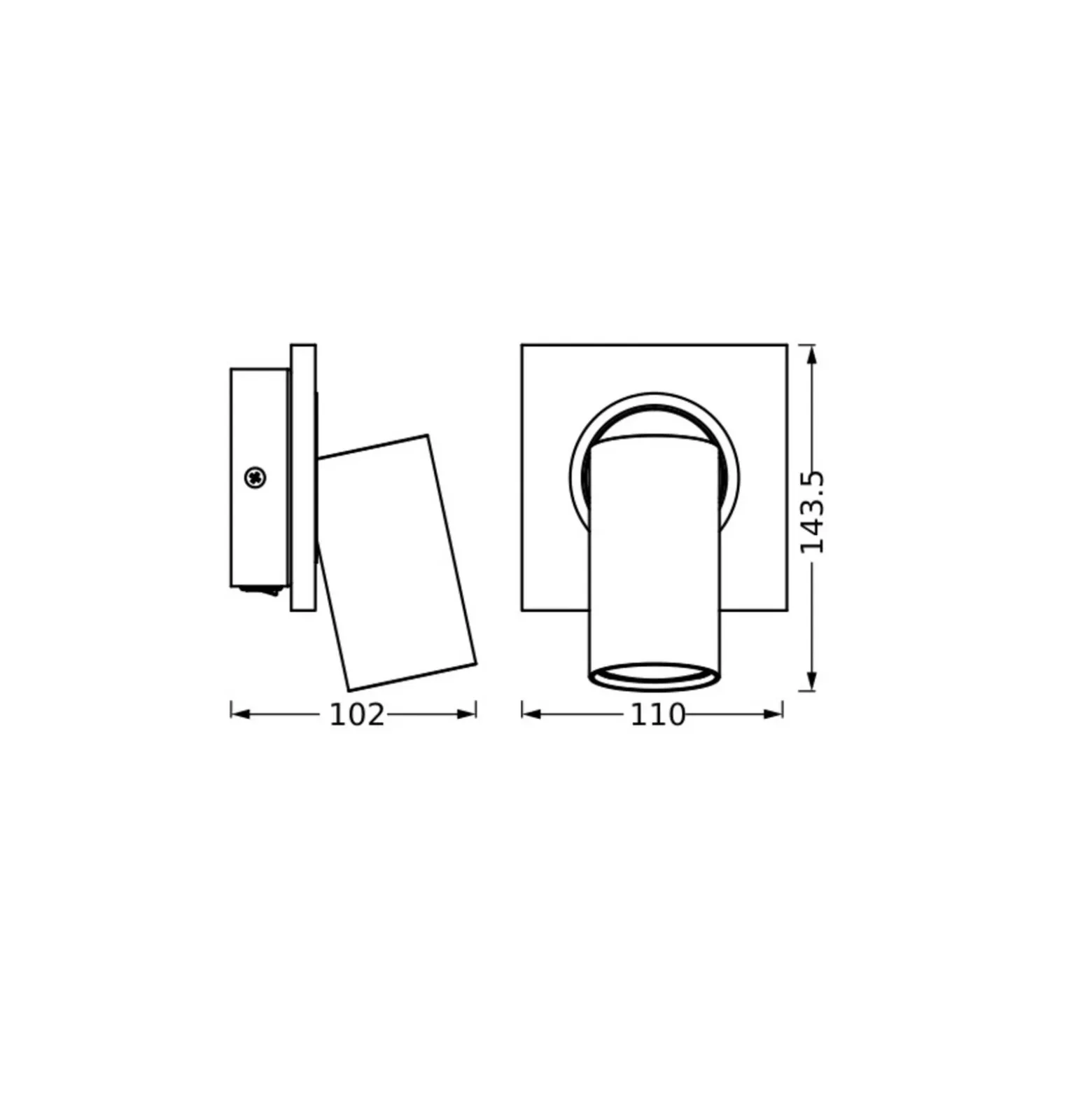 Downlight OSRAM MERCURY negro 1 foco GU10-LED 927 atenuable