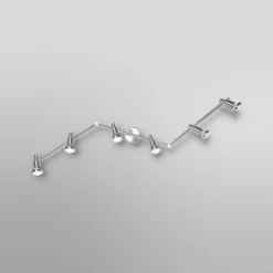 Downlight OSRAM, plateado, metal, 6 luces, GU10-LED, 2700 K