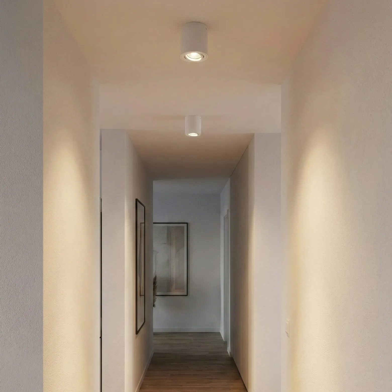 Downlight OSRAM ROUND, blanco, Ø 8 cm, metal, GU10