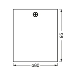 Downlight OSRAM SQUARE, blanco, 8 x 8 cm, metal, GU10