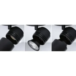 Downlight Paulmann Zyli, negro, 60 cm, 3 luces, IP44