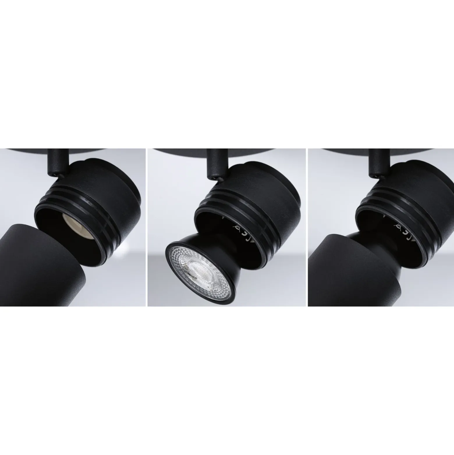 Downlight Paulmann Zyli, negro, 60 cm, 3 luces, IP44