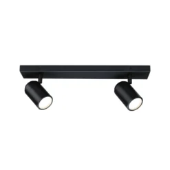 Downlight Paulmann Zyli negro, longitud 40 cm, 2 luces, IP44