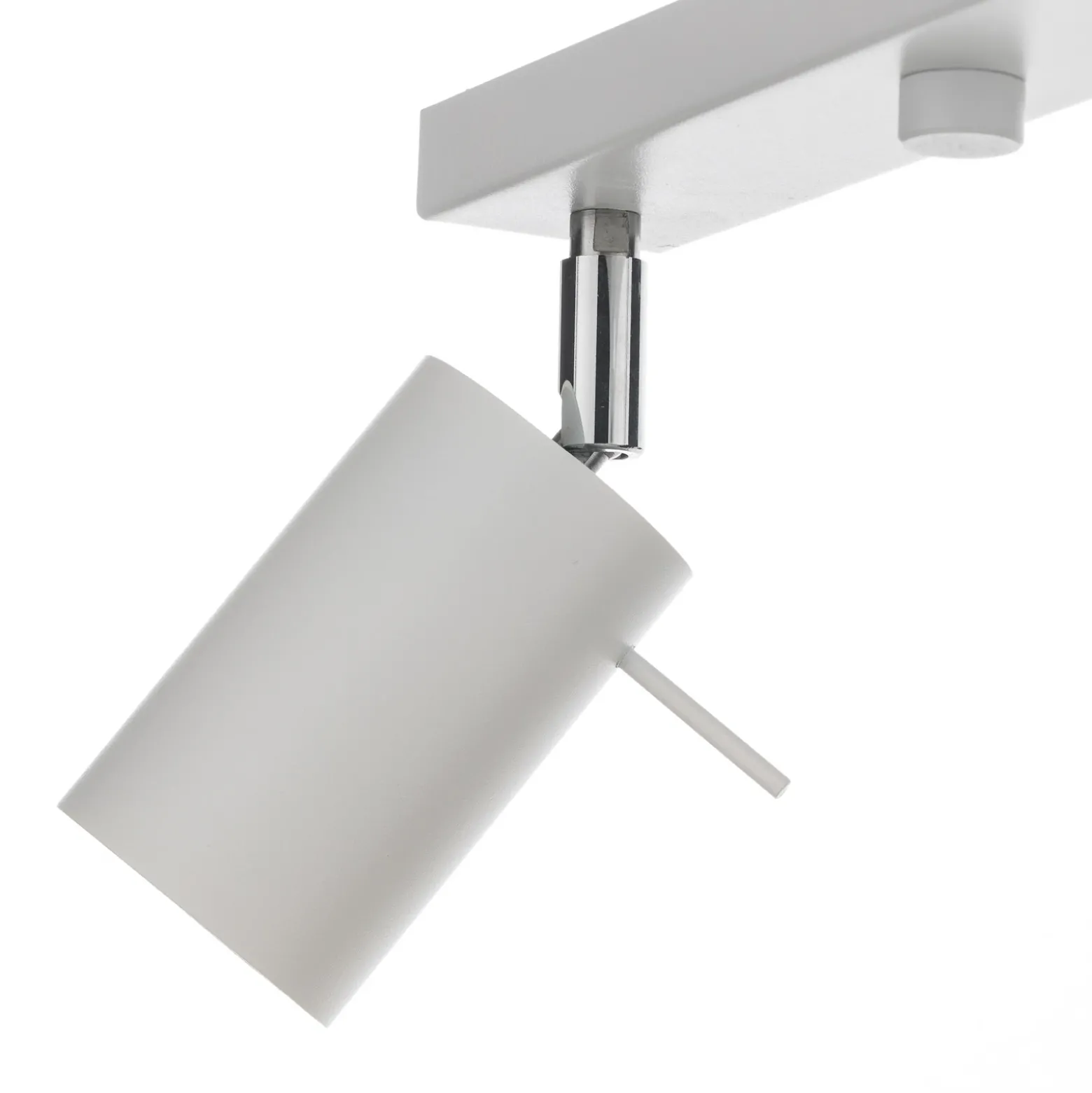 Downlight redondo, blanco, 4 luces lineales