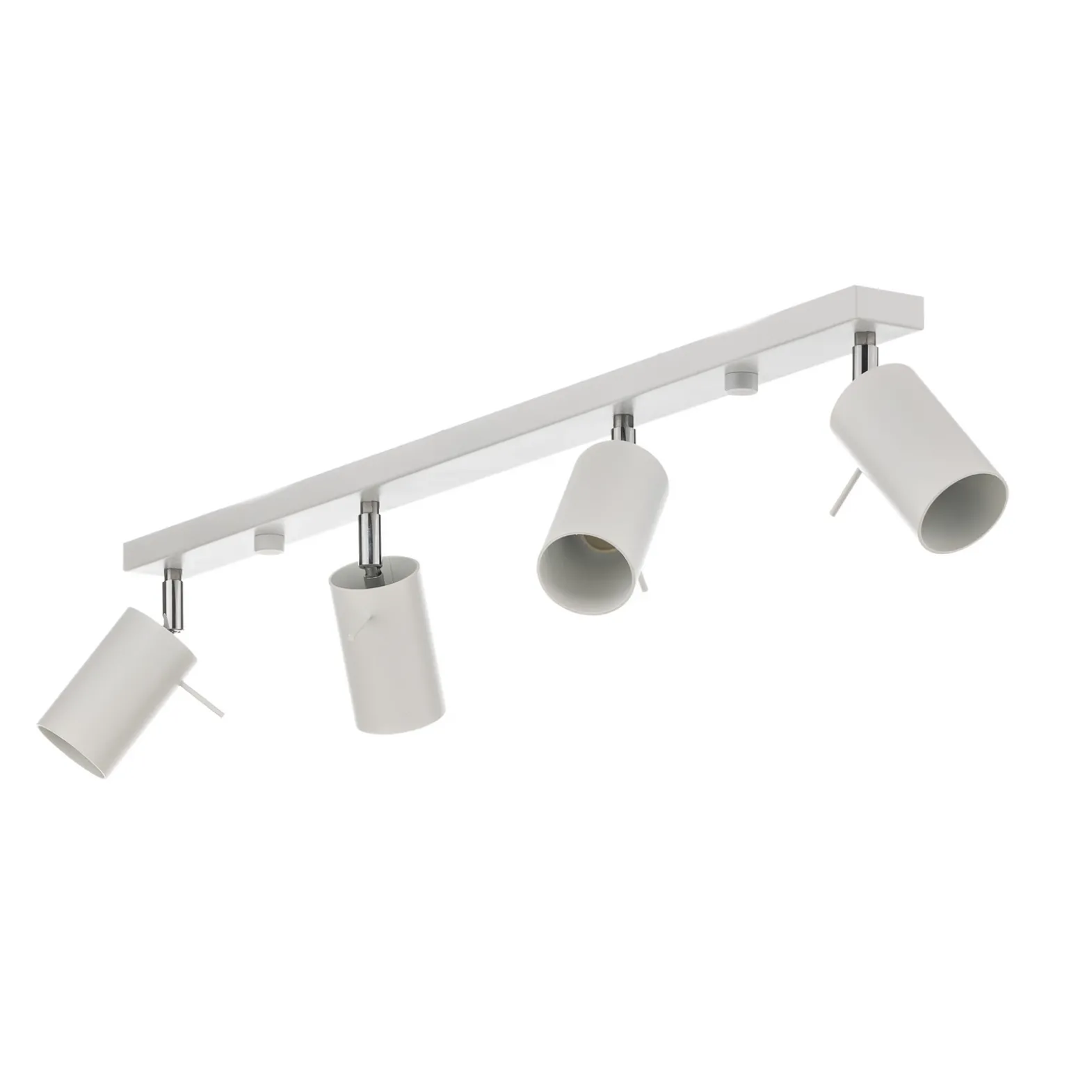Downlight redondo, blanco, 4 luces lineales