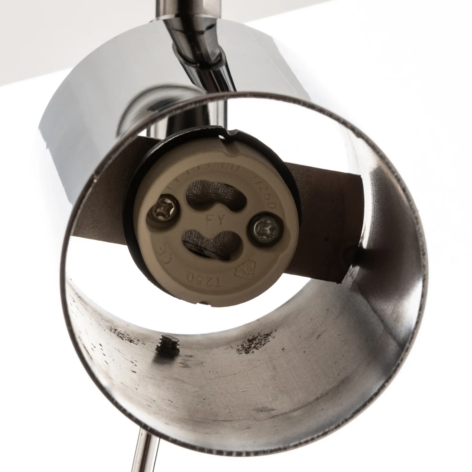Downlight redondo, cromado, 3 luces lineales