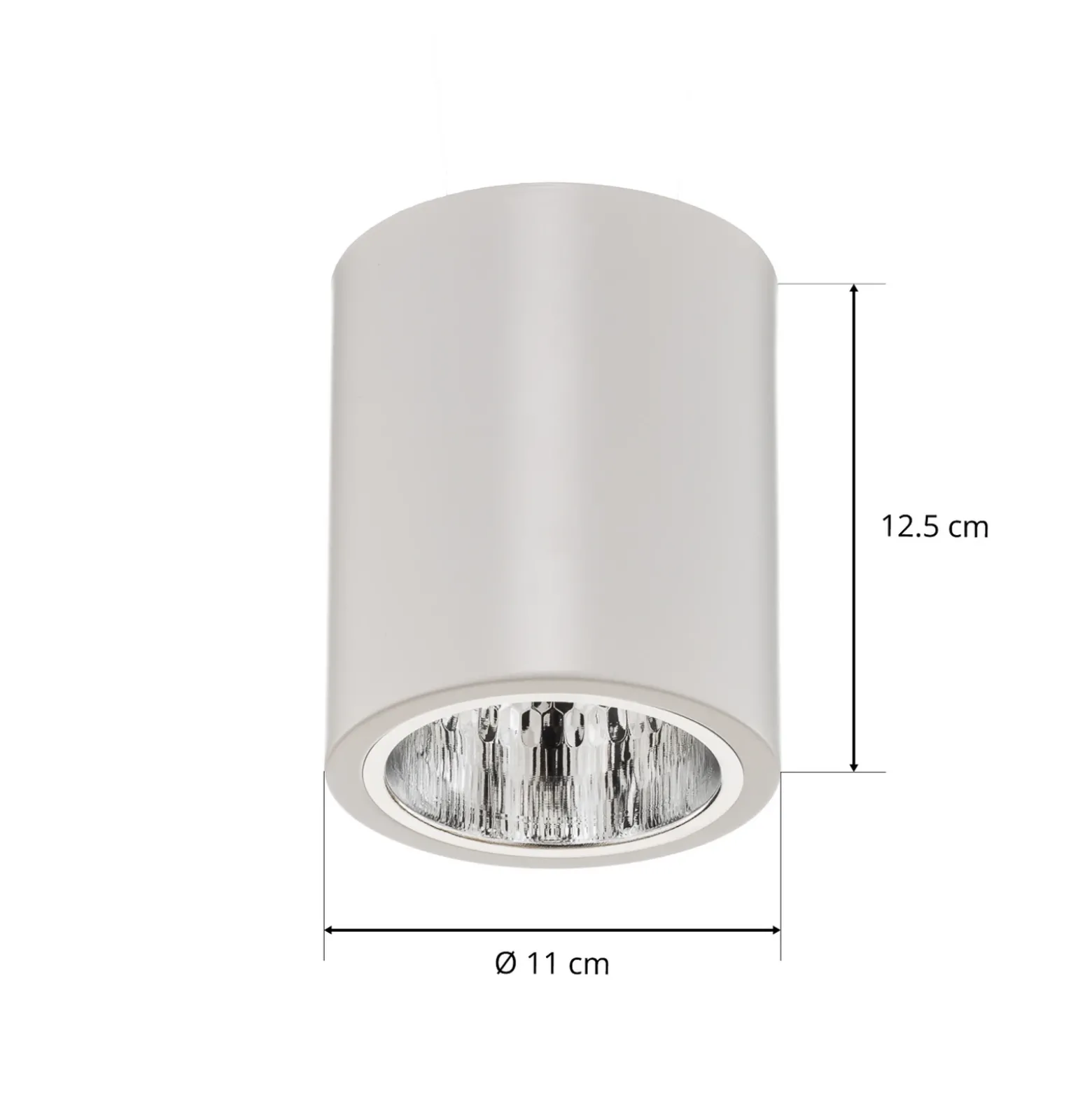 Downlight redondo en blanco, Ø 11 cm