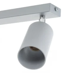 Downlight redondo, gris, 3 luces lineales