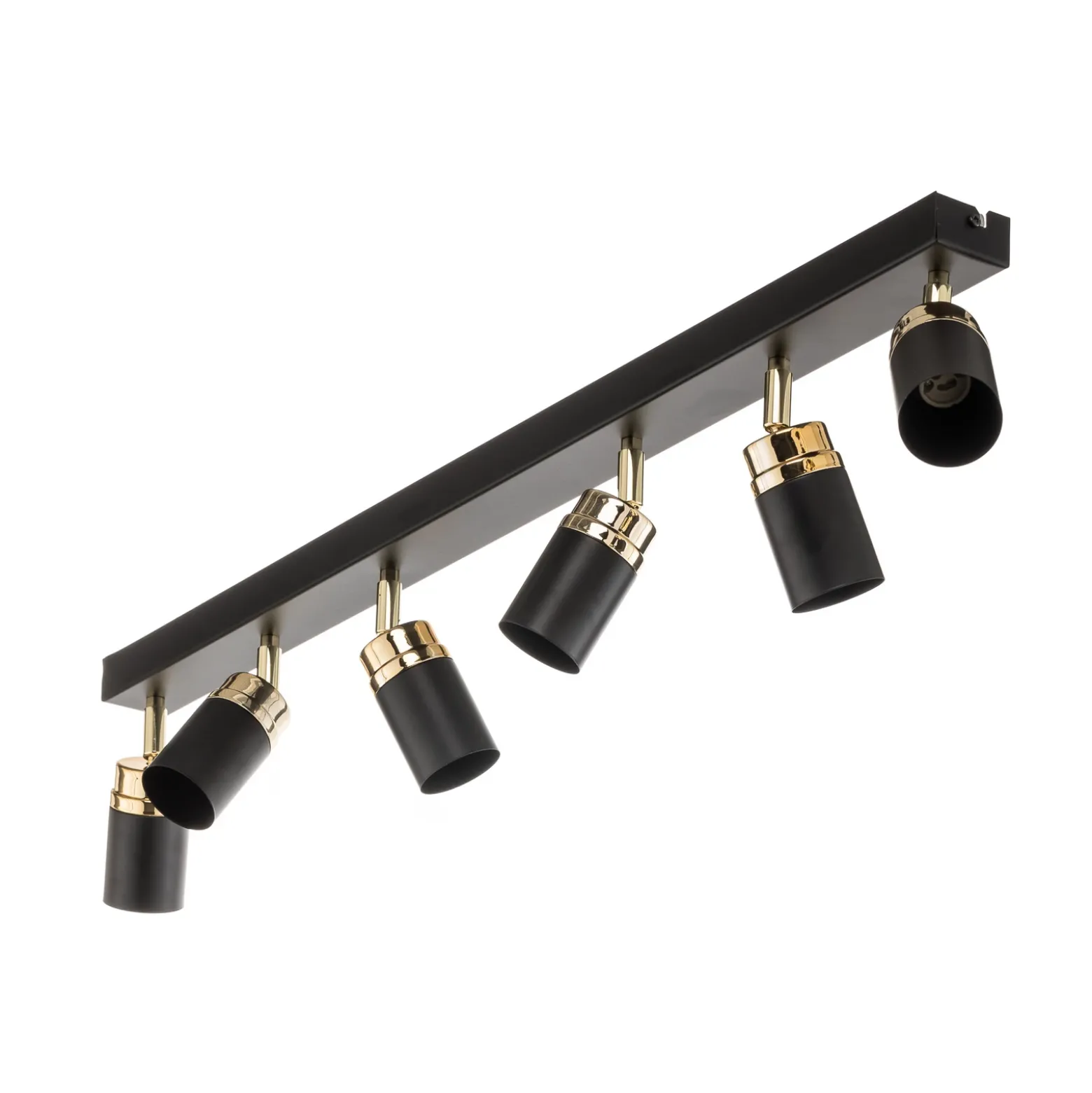 Downlight Reno, 6 luces, negro/dorado