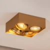 Downlight Riesta, dorado, 4 luces