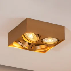 Downlight Riesta, dorado, 4 luces