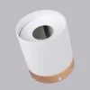 Downlight Rif, blanco, Ø 12 cm, madera, aluminio