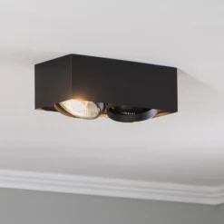 Downlight Ronda, 2 luces, negro