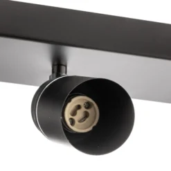 Downlight Rondo negro/cromo, acero inoxidable, 8 luces.