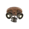 Downlight Rubinjo de Lindby, Ø 31 cm, 3 luces, madera, GU10