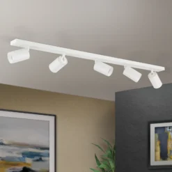 Downlight Sean, blanco, 5 luces, aluminio, GU10