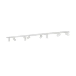 Downlight Sean, blanco, 8 luces, acero, aluminio, GU10