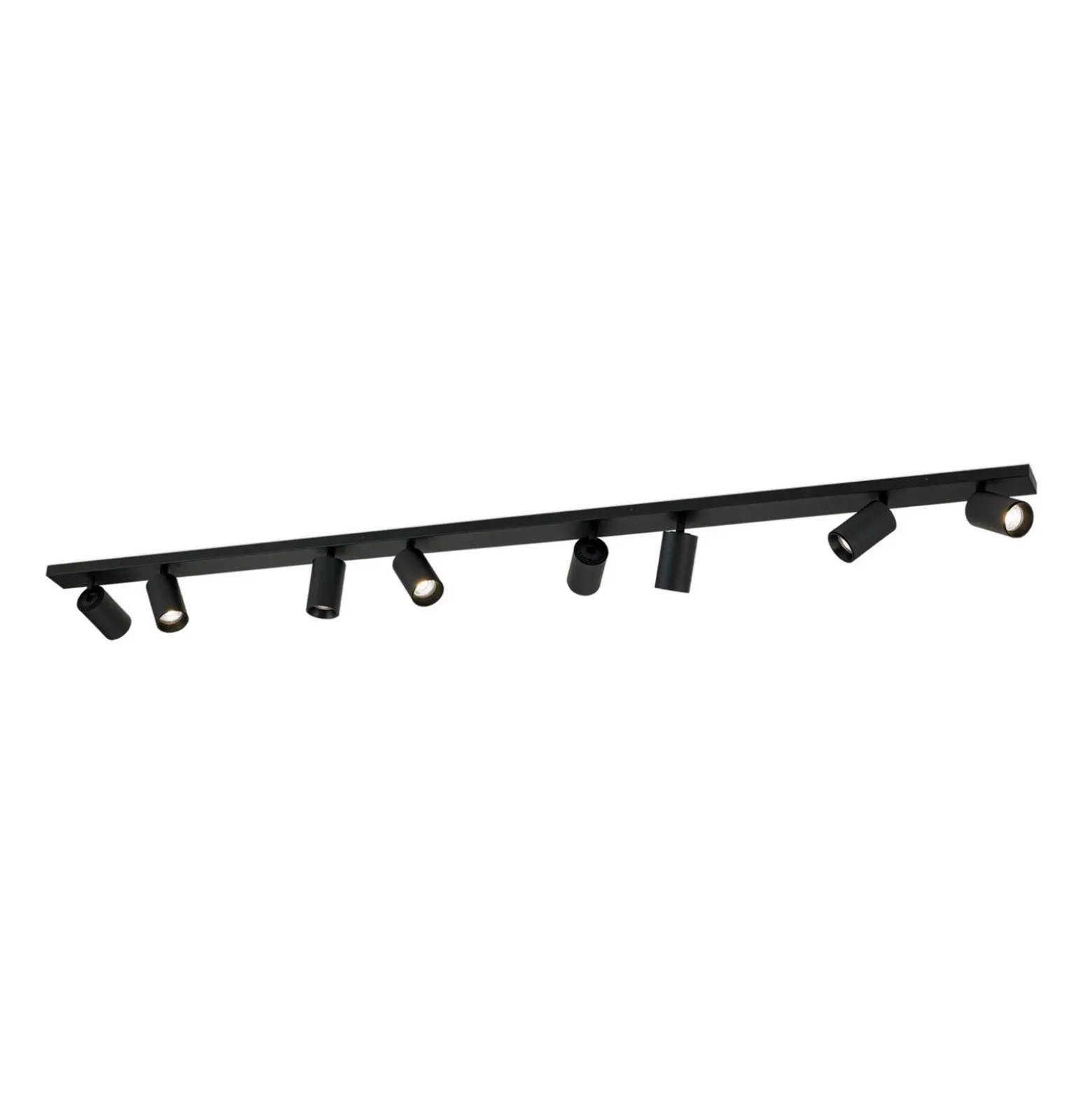 Downlight Sean, negro, 8 luces, acero, aluminio, GU10