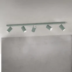 Downlight Sean, verde claro, 5 luces, aluminio, GU10