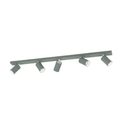 Downlight Sean, verde claro, 5 luces, aluminio, GU10